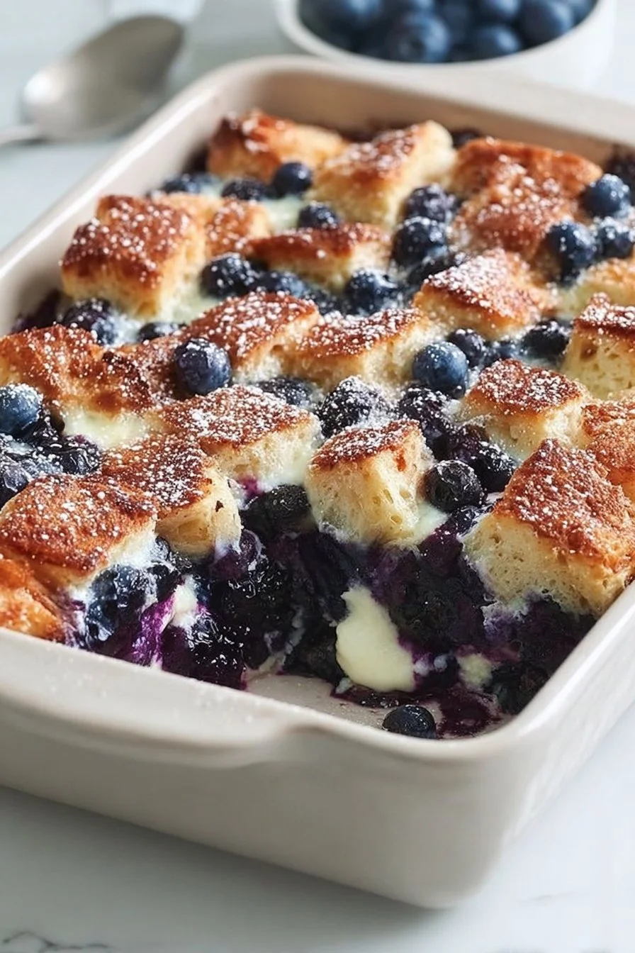Quick Blueberry French Toast Casserole