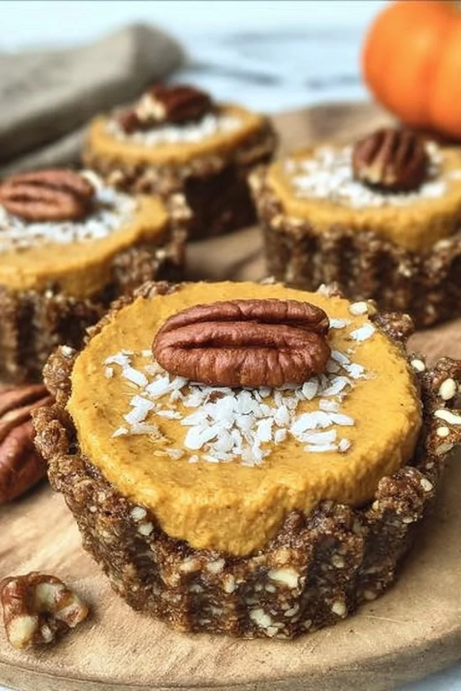 Raw Pumpkin Pie Tarts