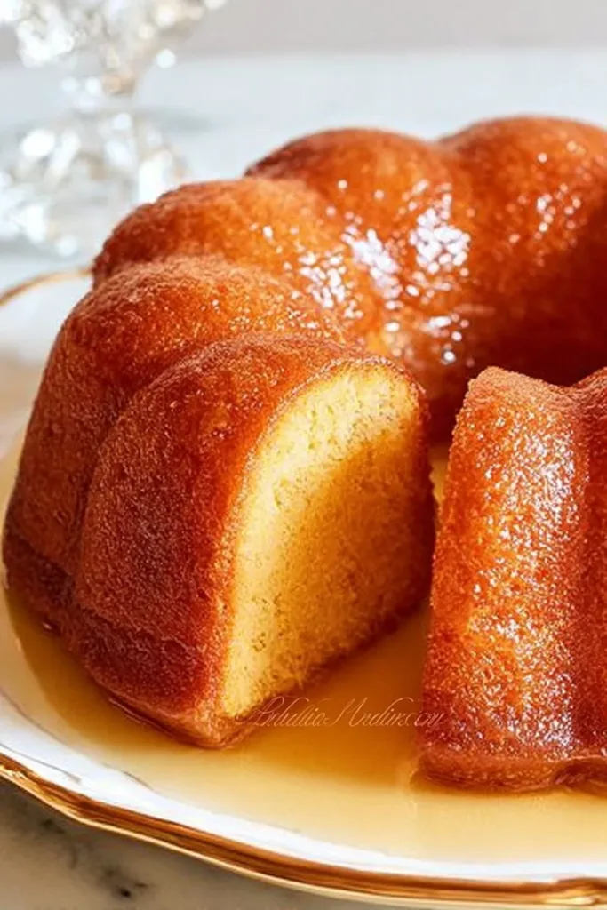 Rum Cake from Scratch 2 Homemade rum cake from scratch with spices and frosting