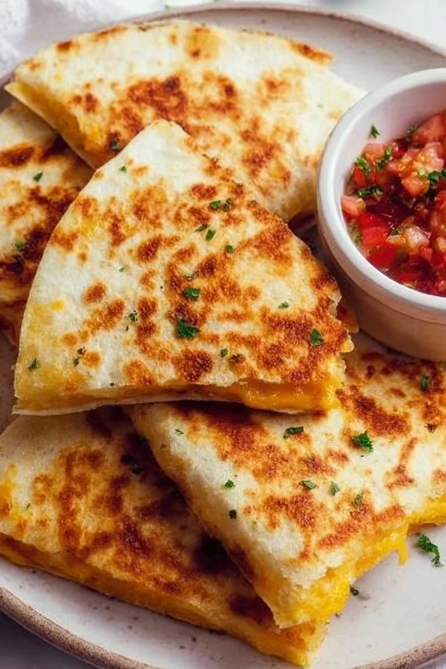 Simple Cheese Quesadilla Recipe (Air Fryer or Stove Top) Recipe