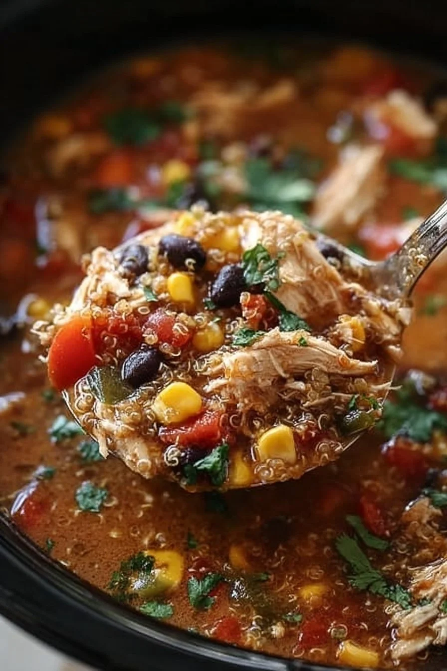 Slow Cooker Chicken Fajita & Quinoa Soup