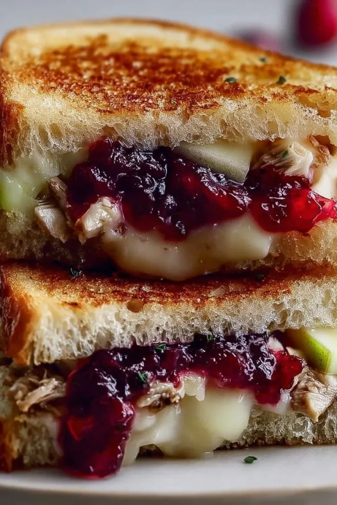 Delicious Turkey Cranberry Brie Panini grilled to perfection