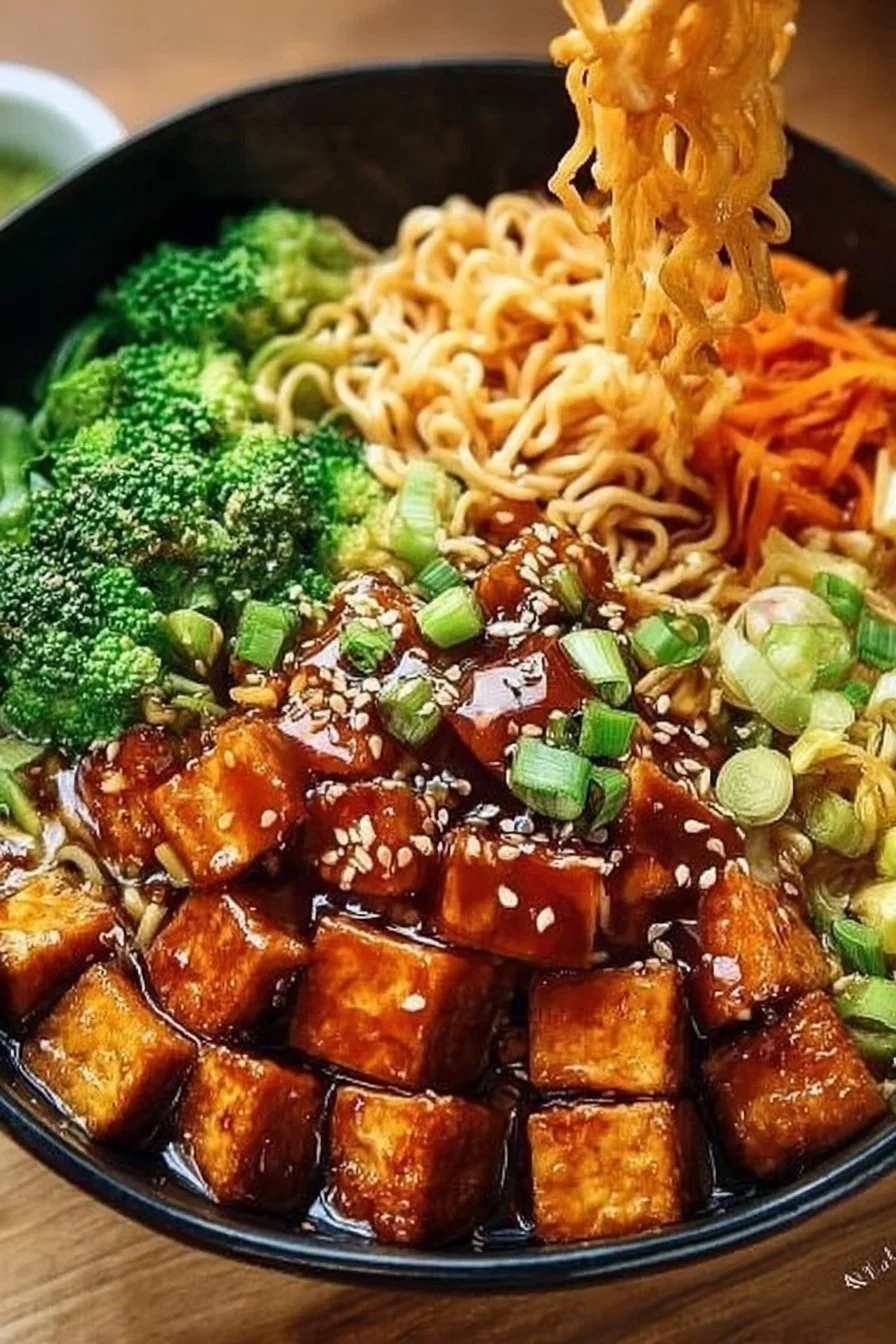 Vegan Teriyaki Noodle Bowl