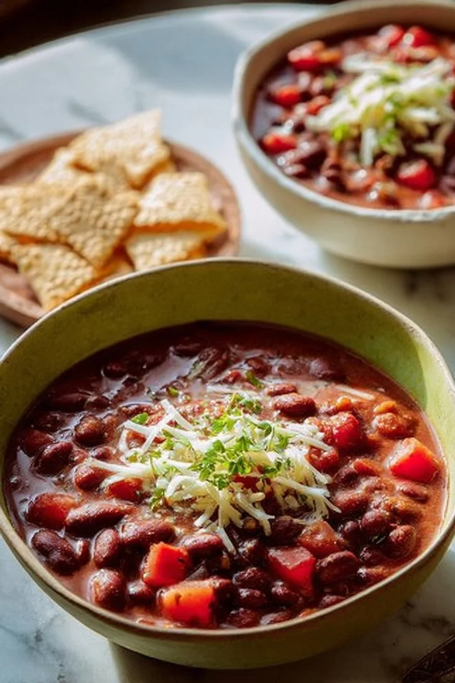 Vegetable-Head Three-Bean Chili