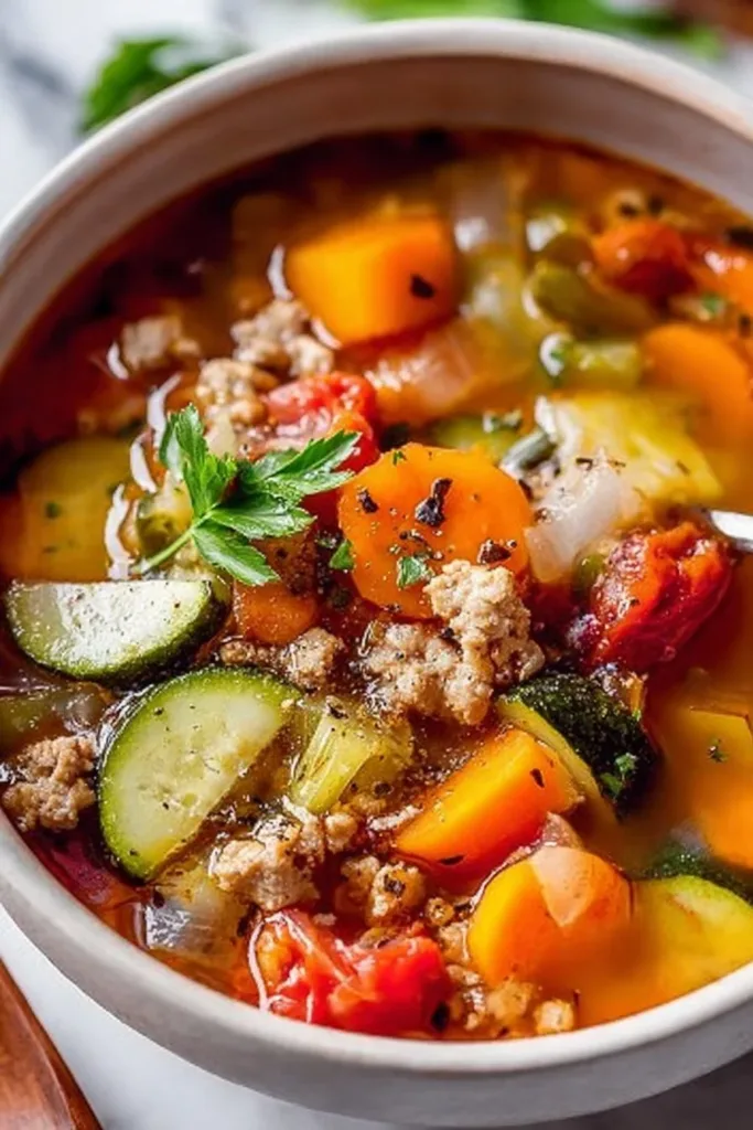 Healthy turkey vegetable soup for weight loss