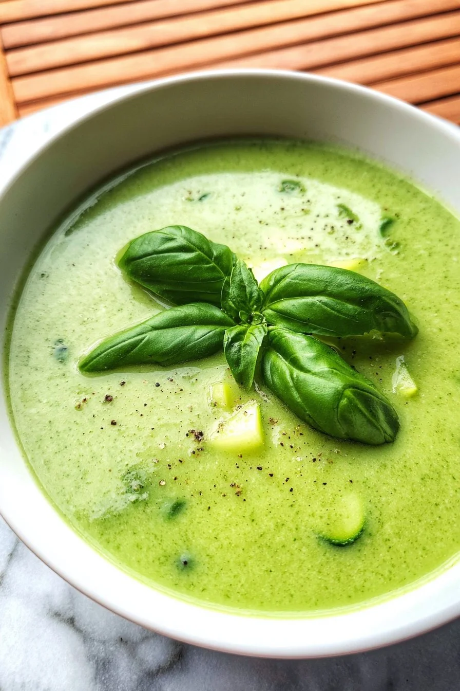 Zucchini Basil Soup (aka Green Goddess Soup)