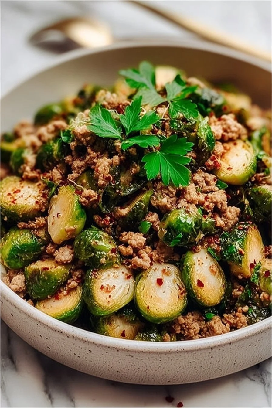 Amazing Brussels Sprouts and Ground Turkey Skillet for Cozy Nights