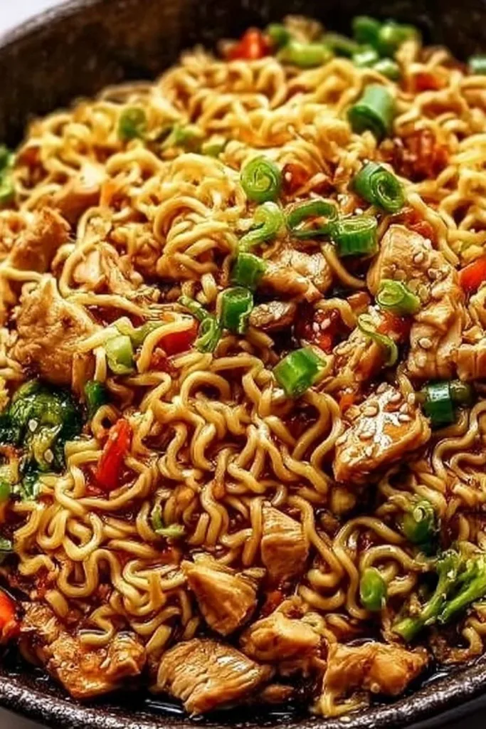 Amazing Chicken Ramen Stir Fry 1 Delicious chicken ramen stir fry with fresh vegetables
