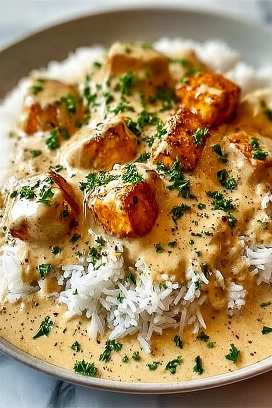 Amazing Creamy Smothered Chicken and Rice