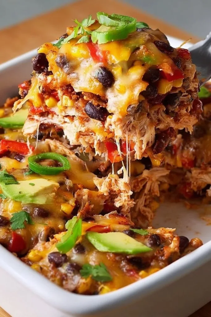 Delicious Southwest Protein Stack filled with healthy ingredients.