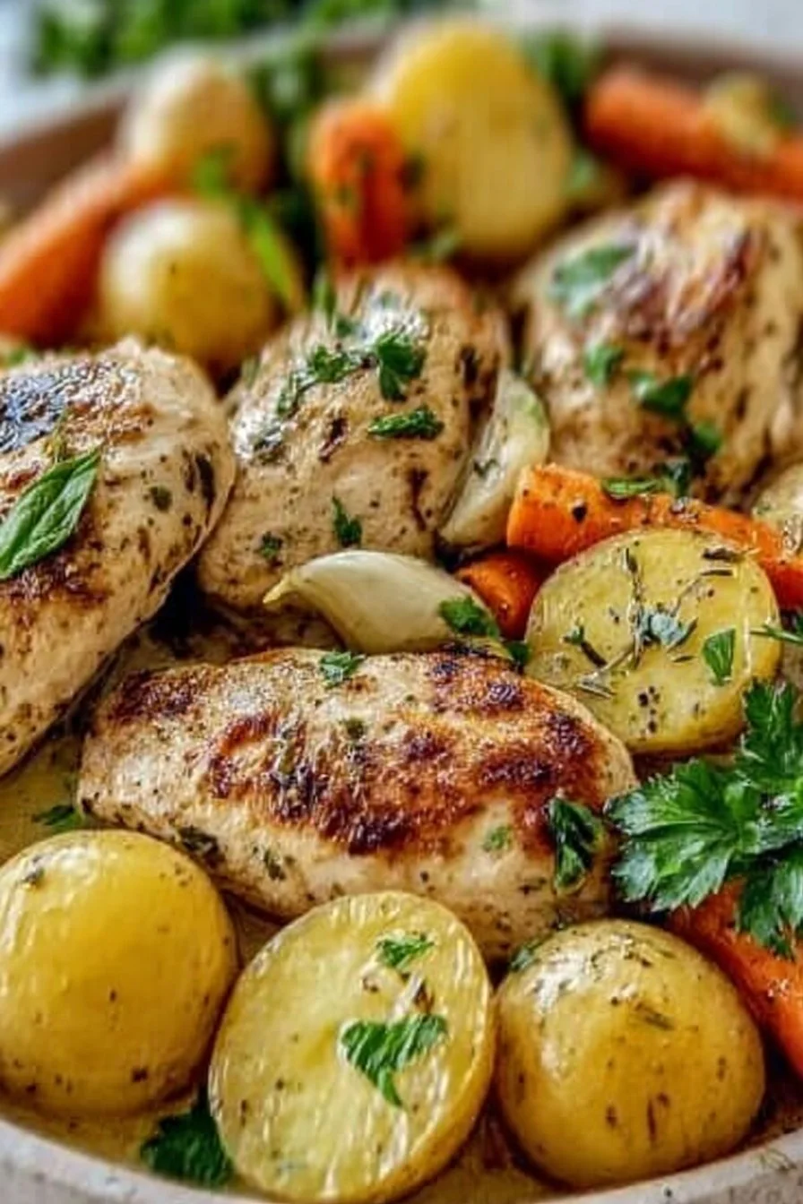 Easy Crockpot Chicken and Potatoes