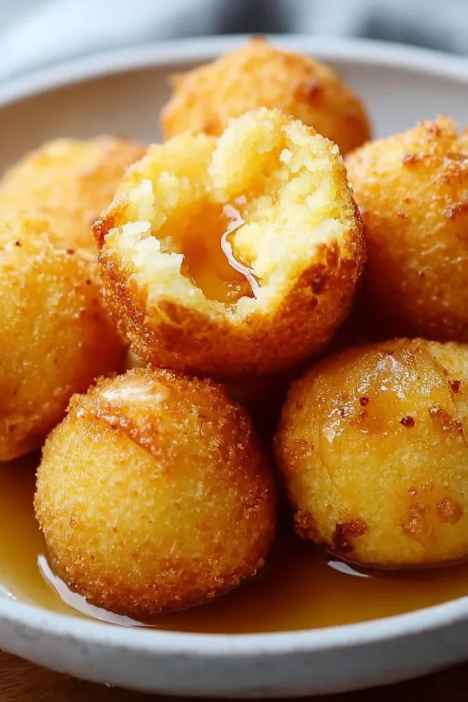 Delicious Honey Butter Cornbread Poppers served on a platter
