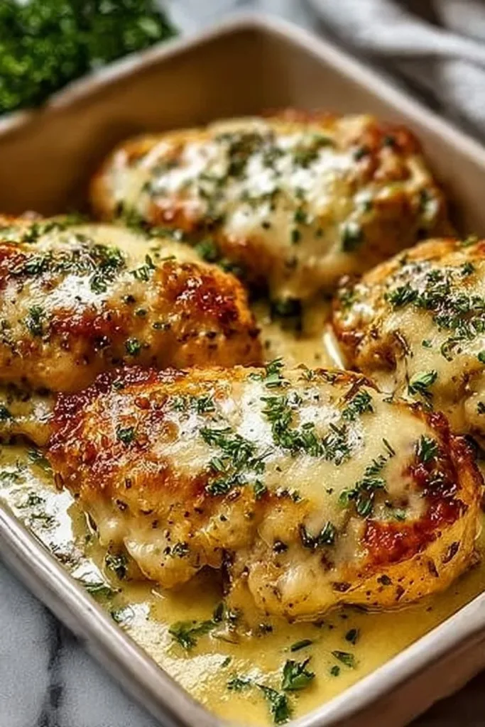 Delicious Keto Garlic Parmesan Chicken dish served on a plate