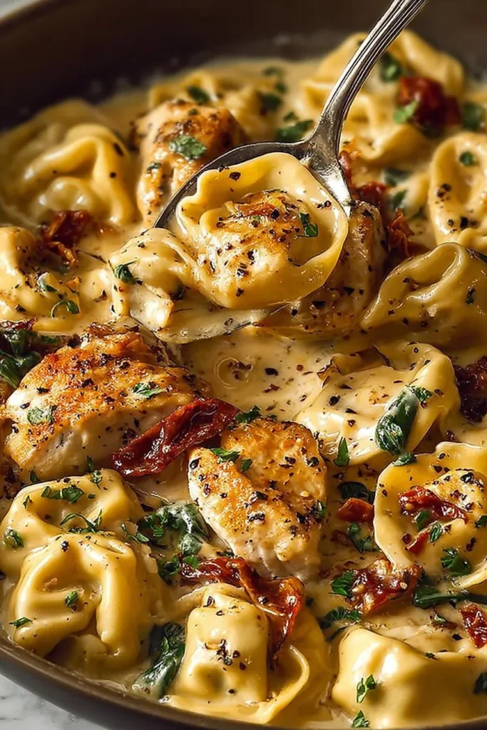 Delicious Marry Me Chicken Tortellini dish served on a plate