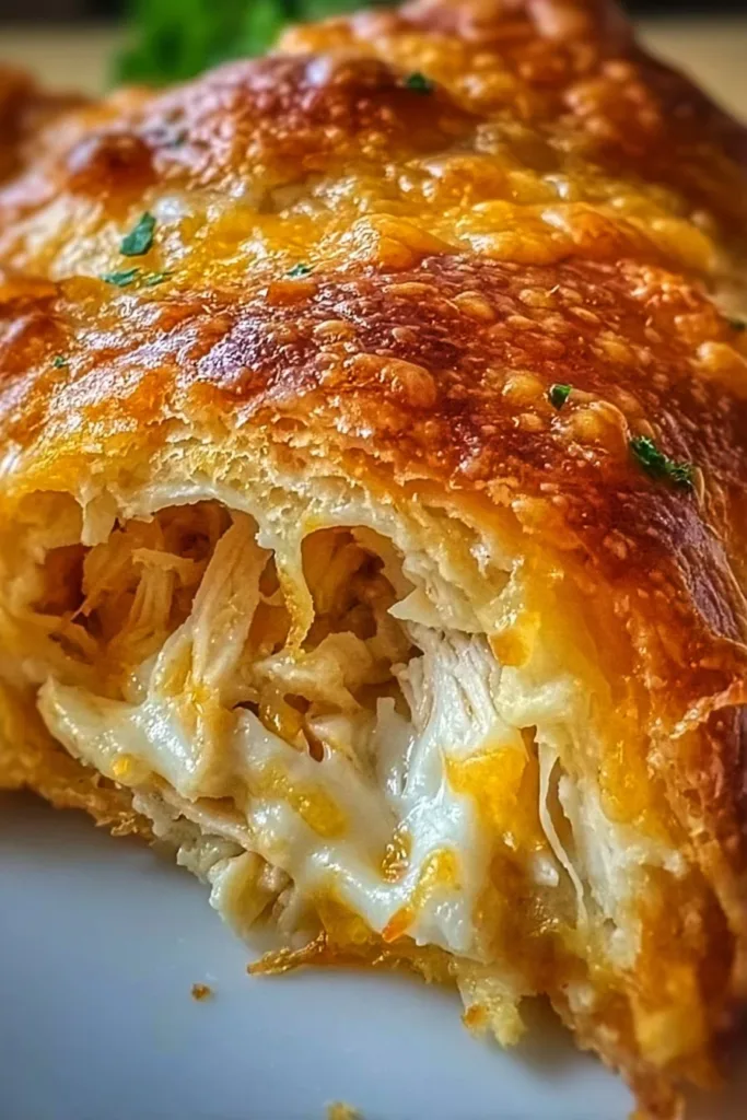 Melt-in-your-mouth cheesy chicken crescent roll dish
