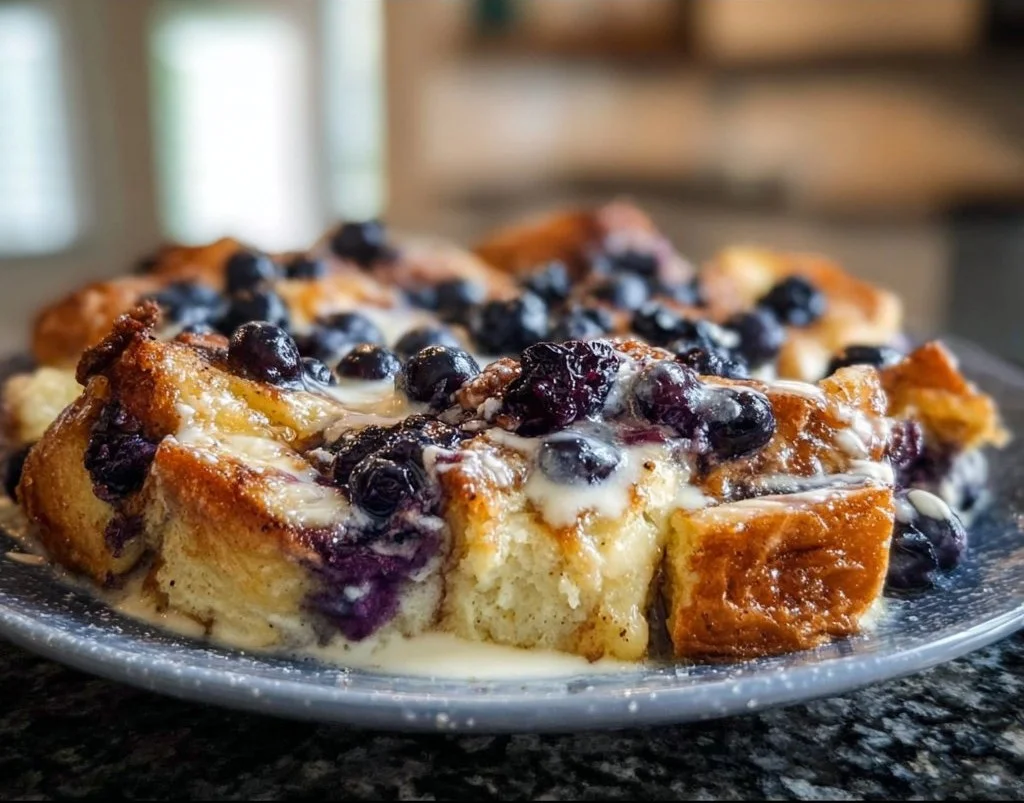 Amazing Blueberry Lemon French Toast Casserole