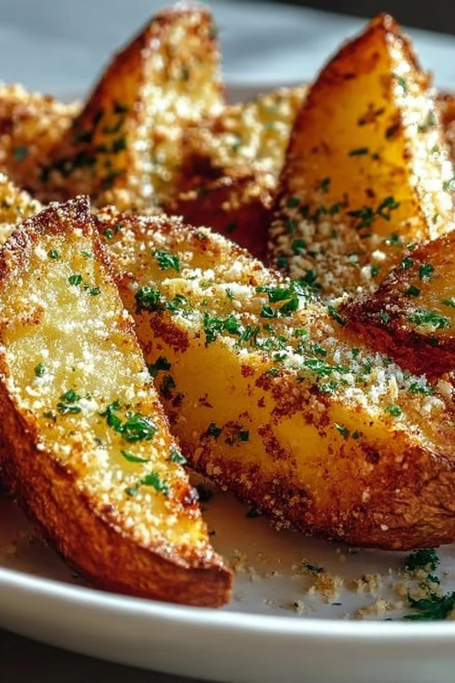 Amazing Garlic Parmesan Potato Wedges