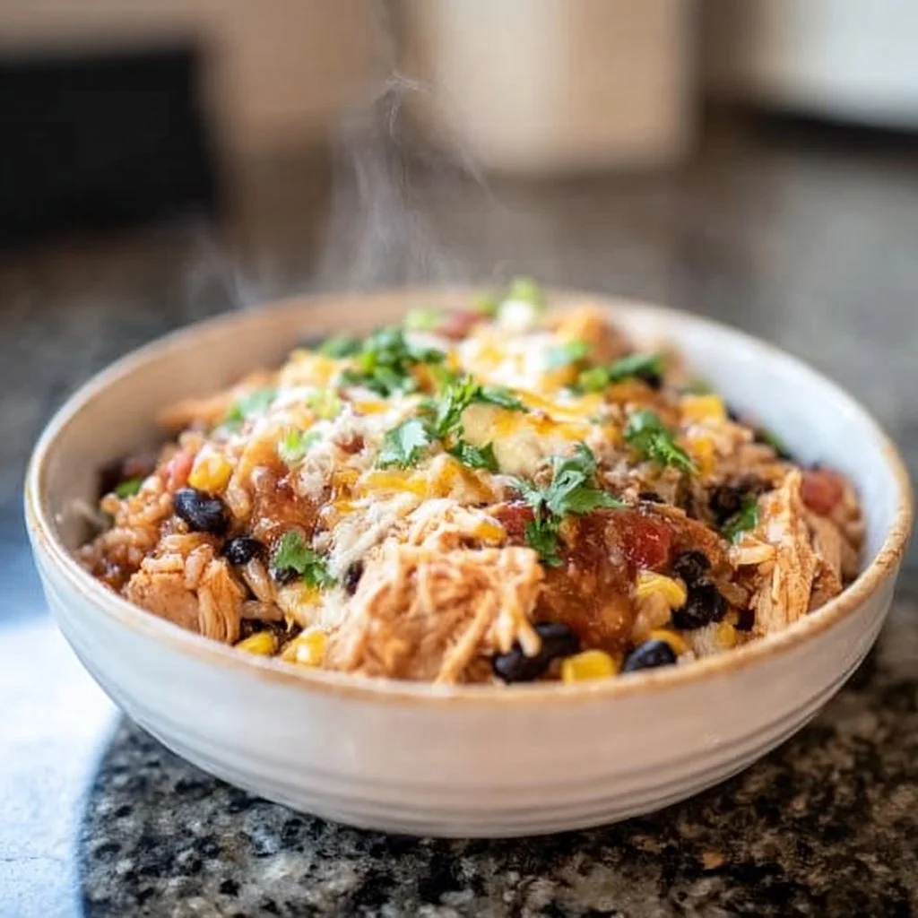 Amazing Slow Cooker Chicken Burrito Bowls