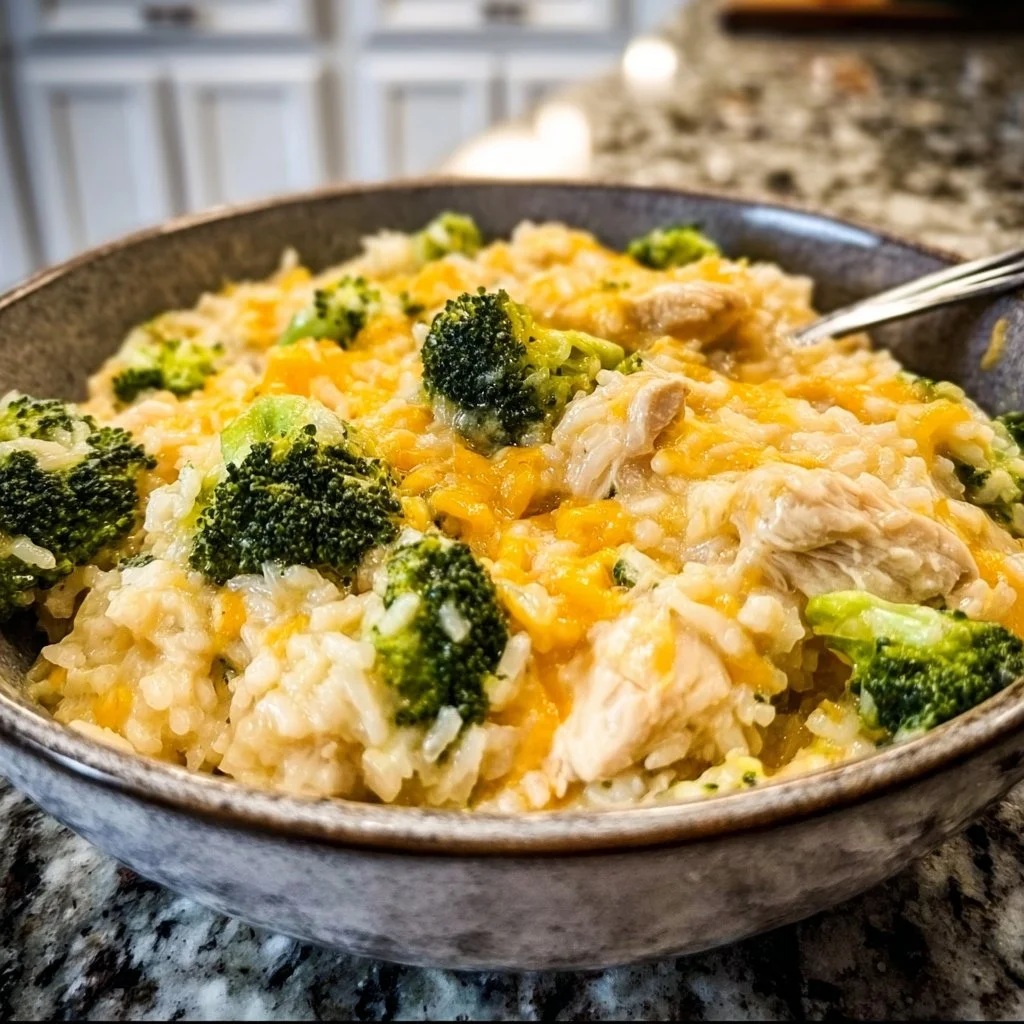 Cozy Cheesy Chicken and Broccoli Rice Delight