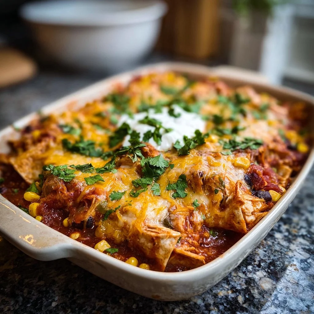Cozy Chicken Enchilada Casserole