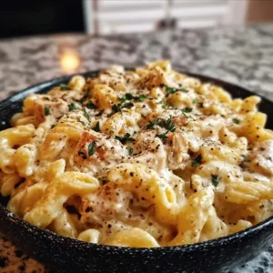 Cozy Creamy Chicken Pasta in the Crockpot 2 Cozy creamy chicken pasta made in a crockpot for a delicious meal