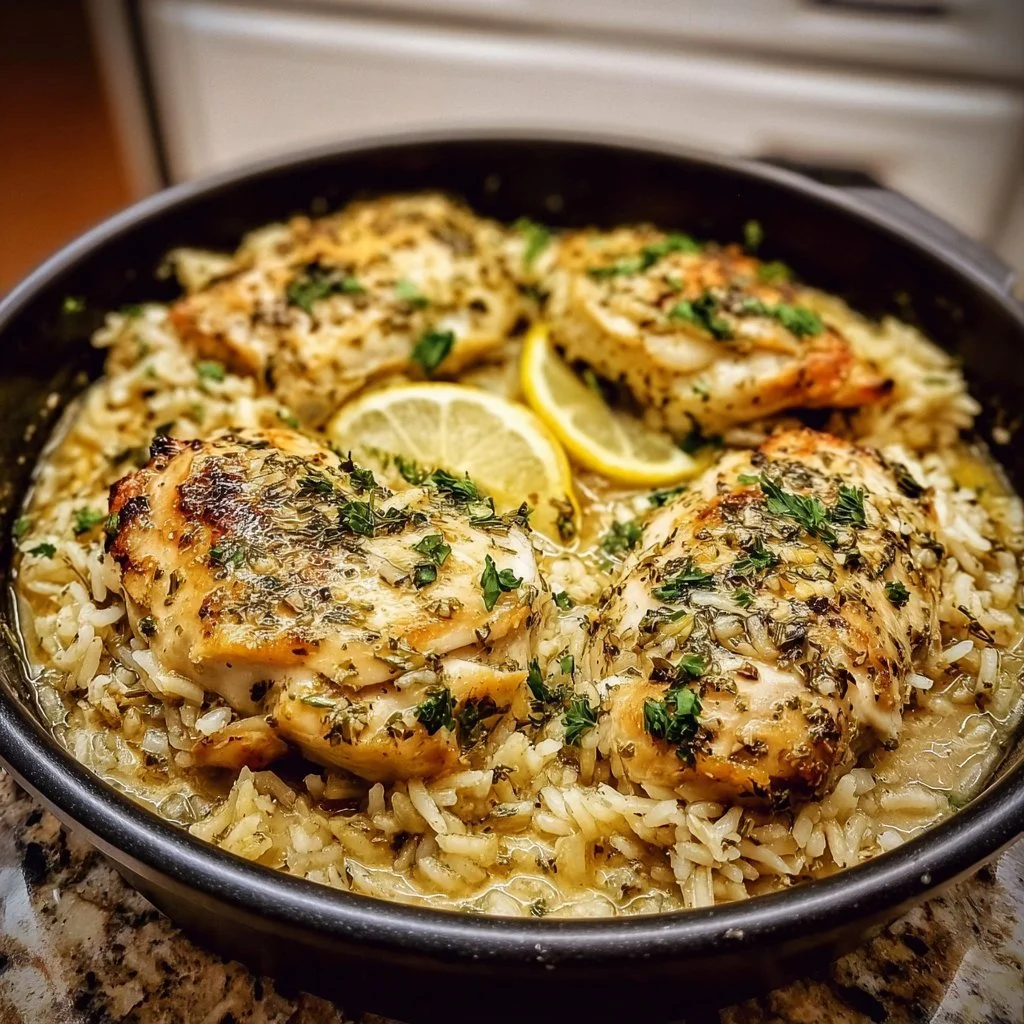 Cozy Lemon Herb Chicken and Rice Delight