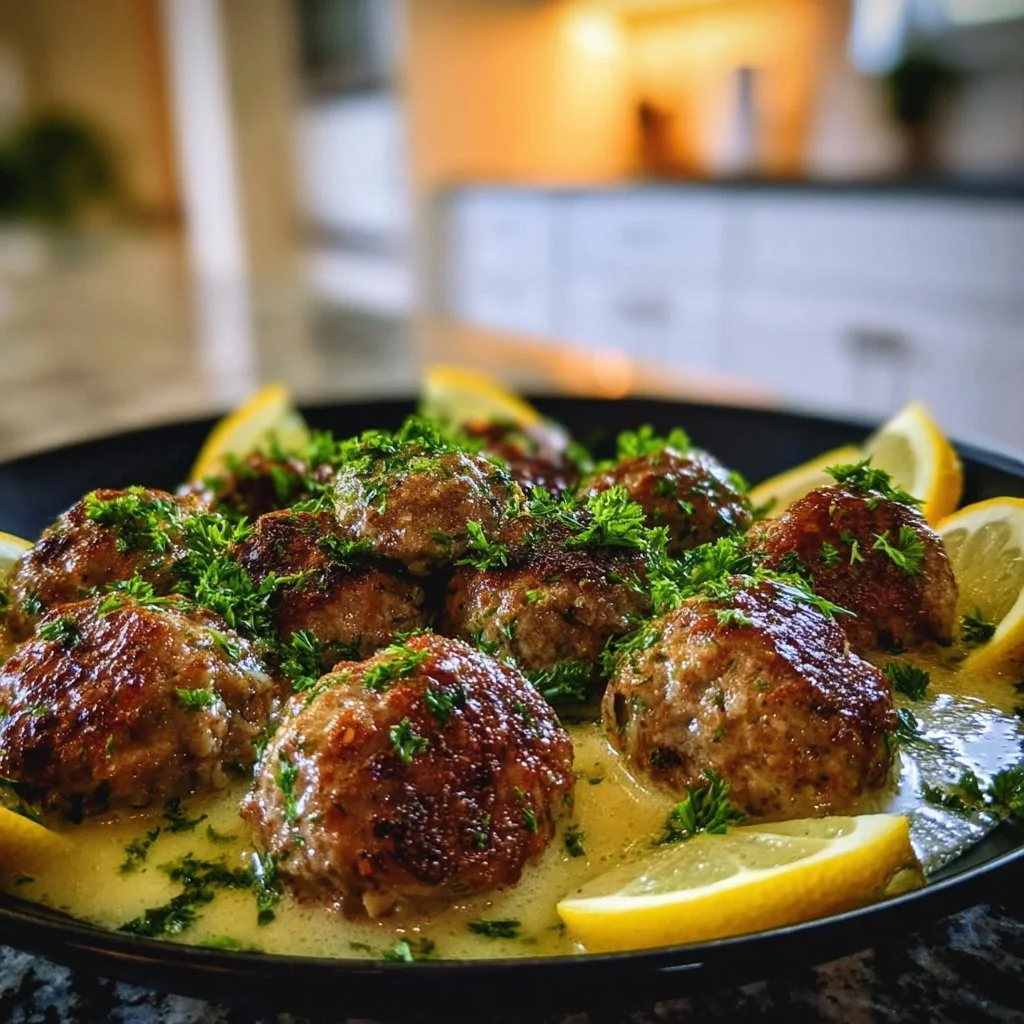 Home Page 11 Greek Meatballs in Lively Lemon Sauce