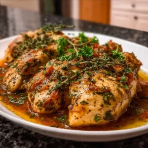 Italian Crockpot Chicken Tenderloins Recipe served in a bowl