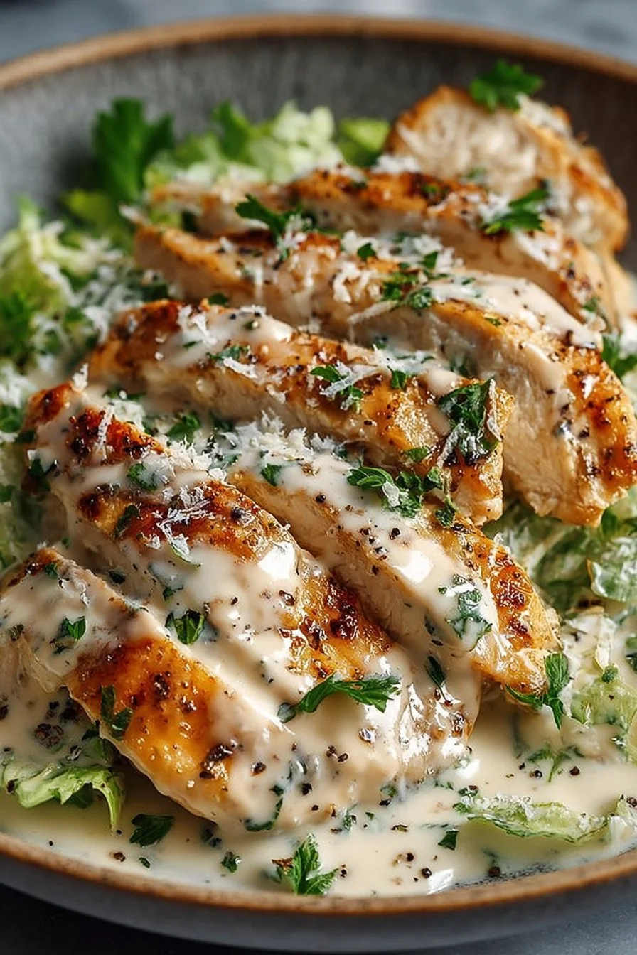 Melt-In-Your-Mouth Caesar Chicken