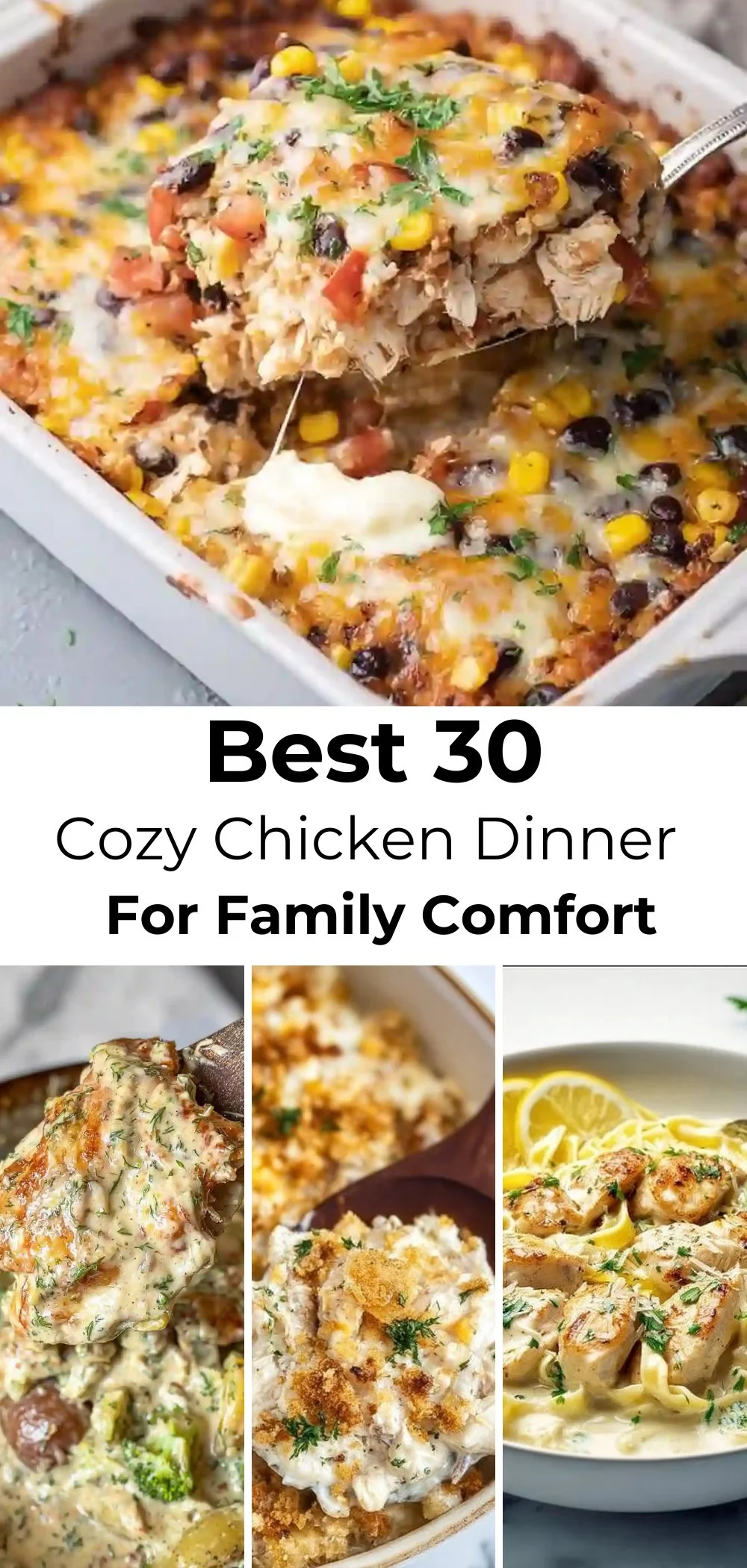 30 Cozy Chicken Dinner Recipes for Family Comfort