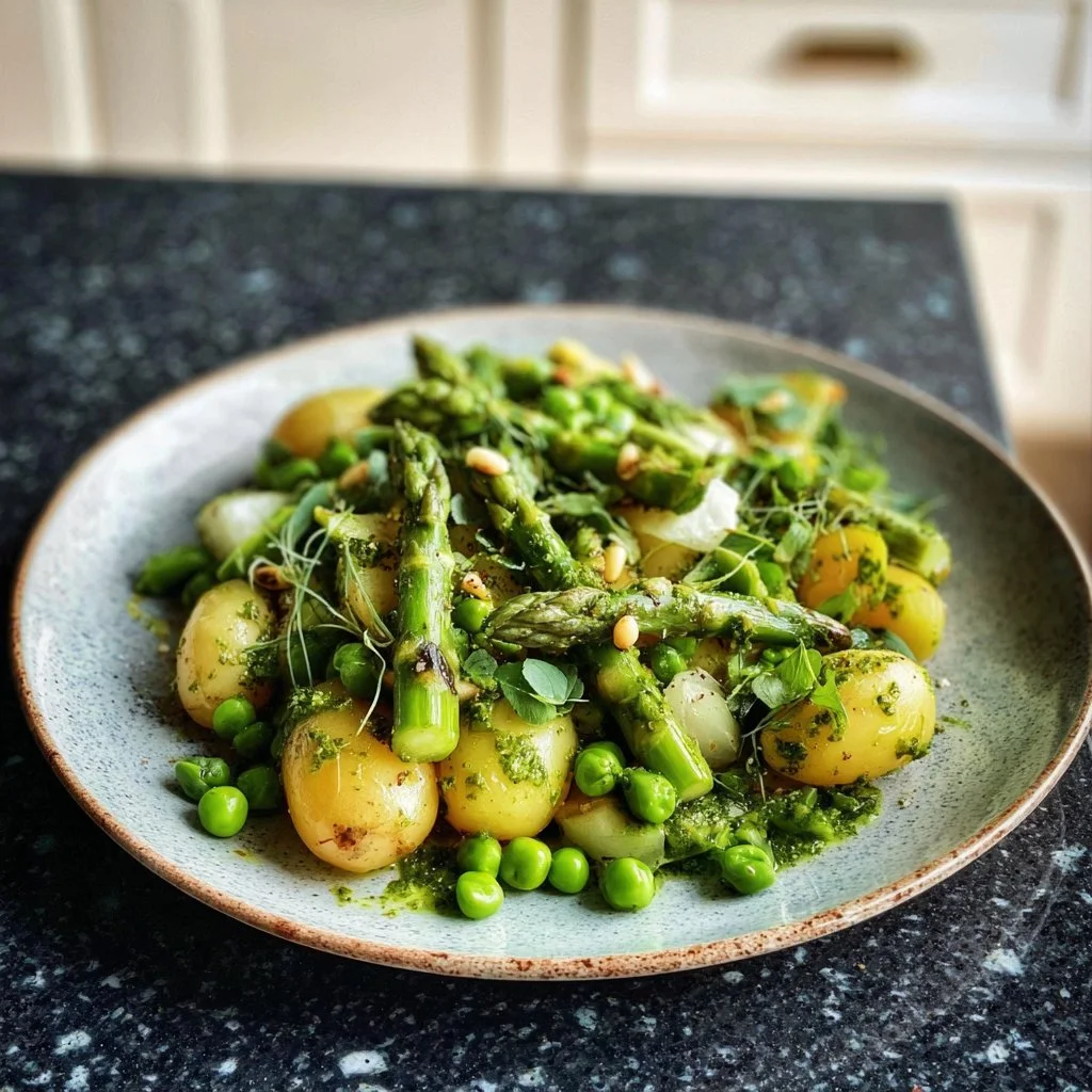 British Spring Salad with Wild Garlic Pesto