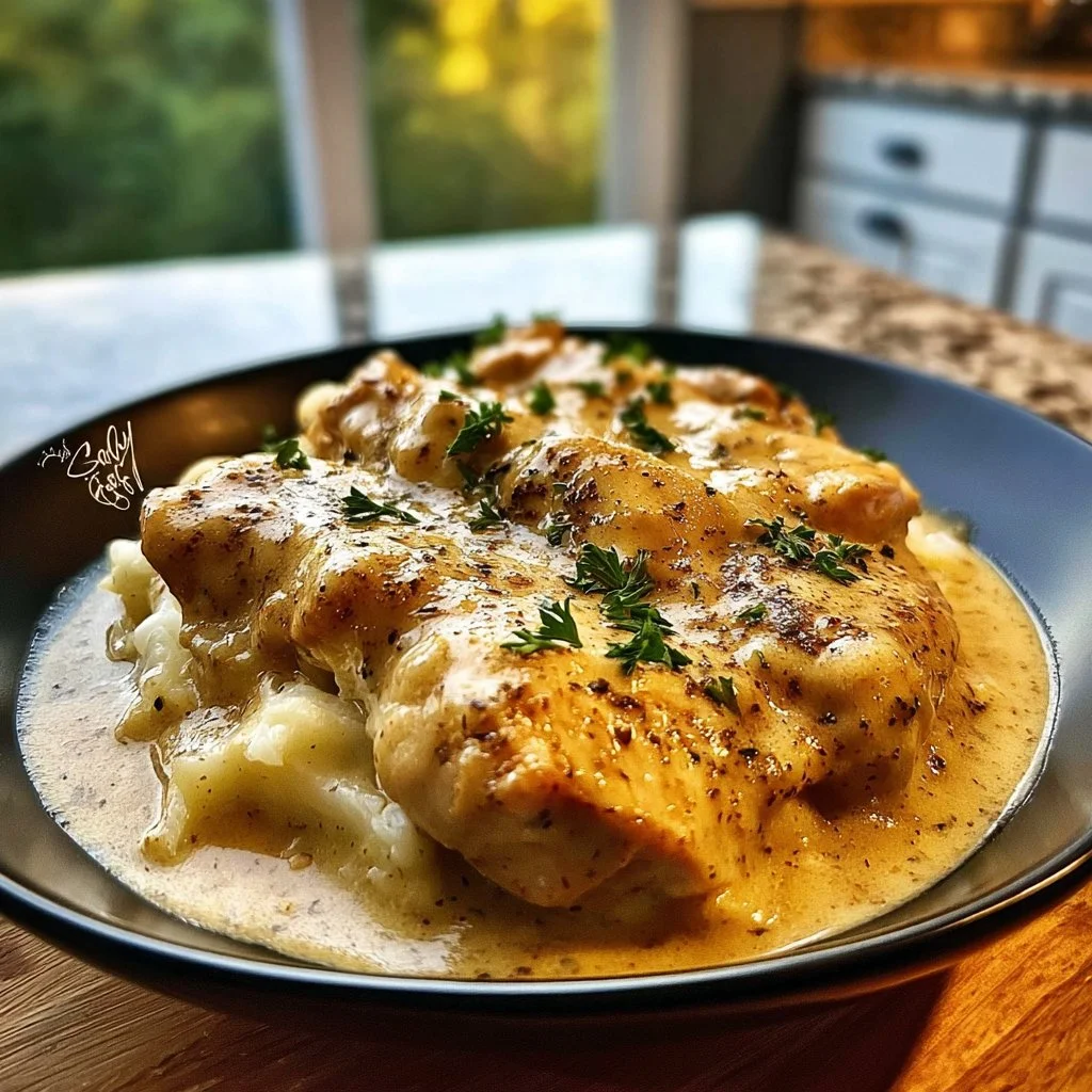 Cozy Slow Cooker Creamy Chicken & Gravy