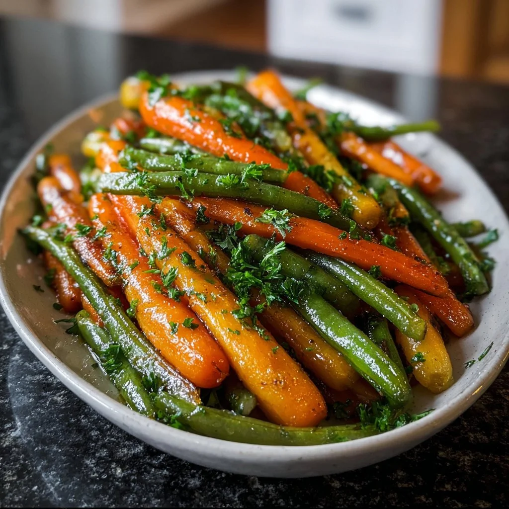Honey Glazed Carrots and Green Beans