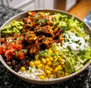 Honey Lime Chipotle Chicken Burrito Bowl 2 Honey Lime Chipotle Chicken Burrito Bowl with fresh ingredients and vibrant flavors