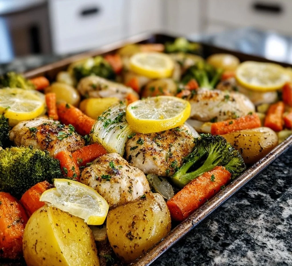 Lemon Herb Chicken Sheet Pan Dinner