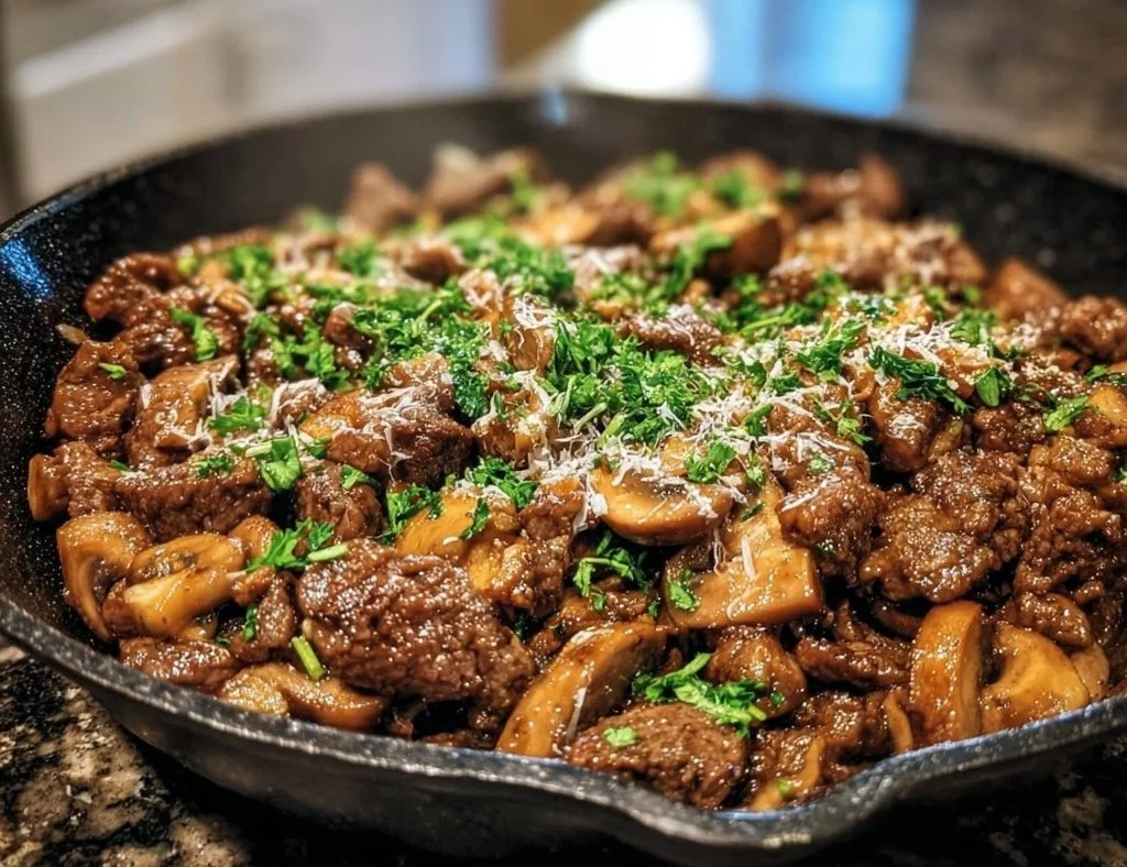 One Pan Beef and Mushroom Skillet