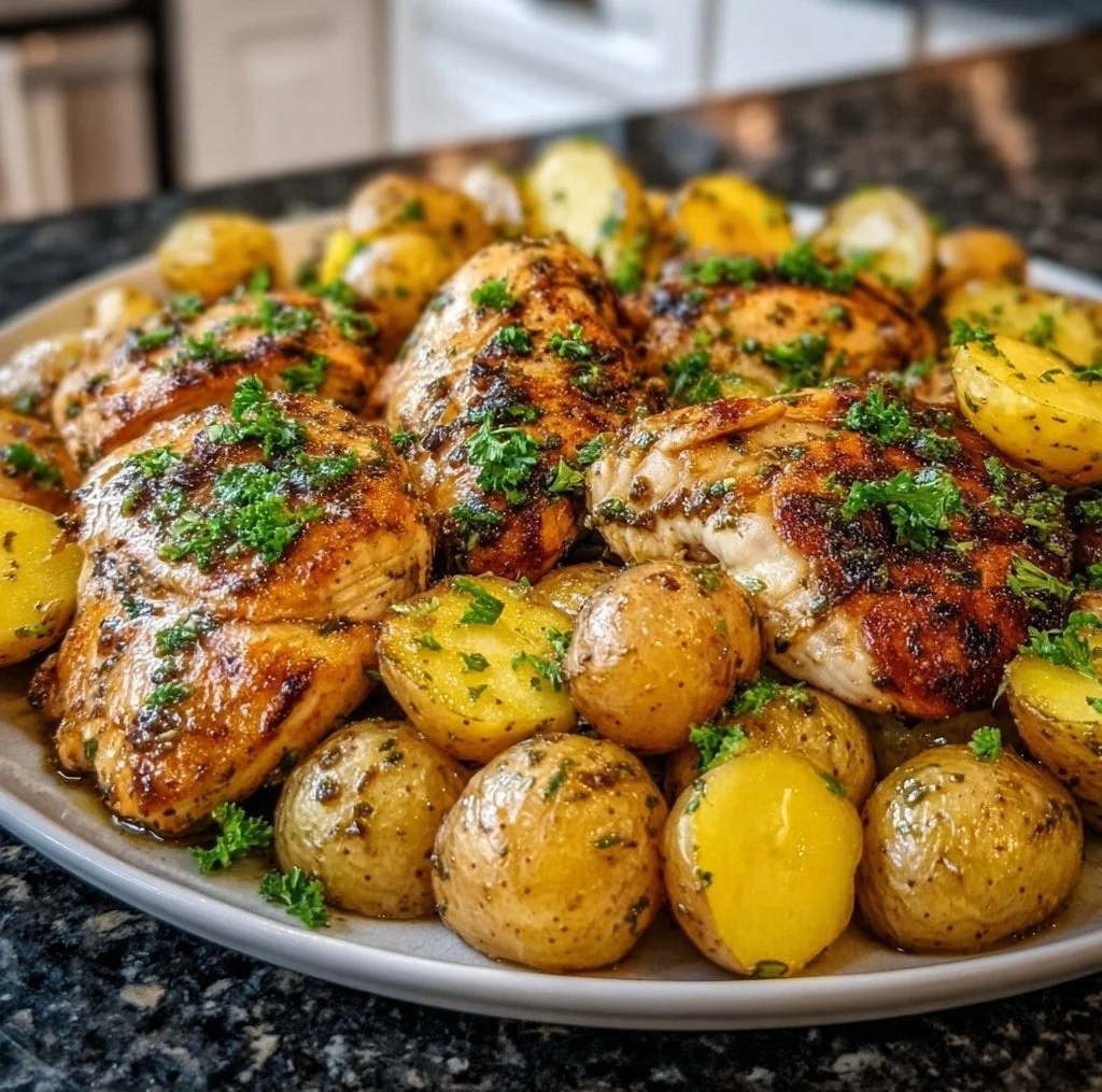 Home Page 11 Sheet Pan Lemon Balsamic Chicken and Potatoes