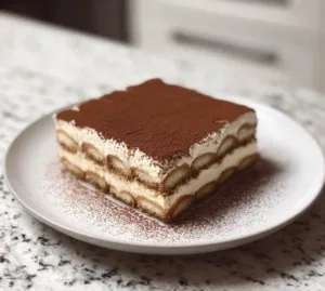 Tiramisu 2 Delicious homemade tiramisu dessert layered with mascarpone cream and cocoa powder.
