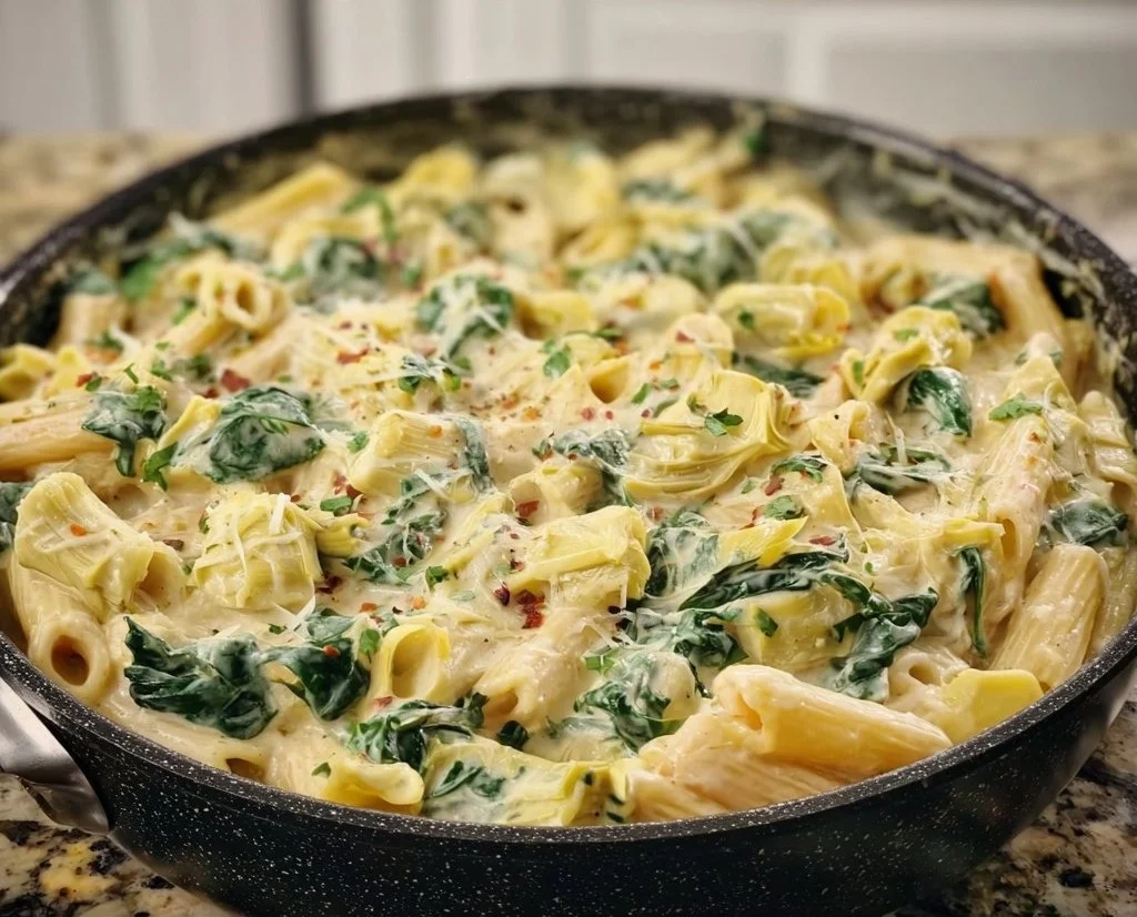 Creamy Spinach and Artichoke Pasta