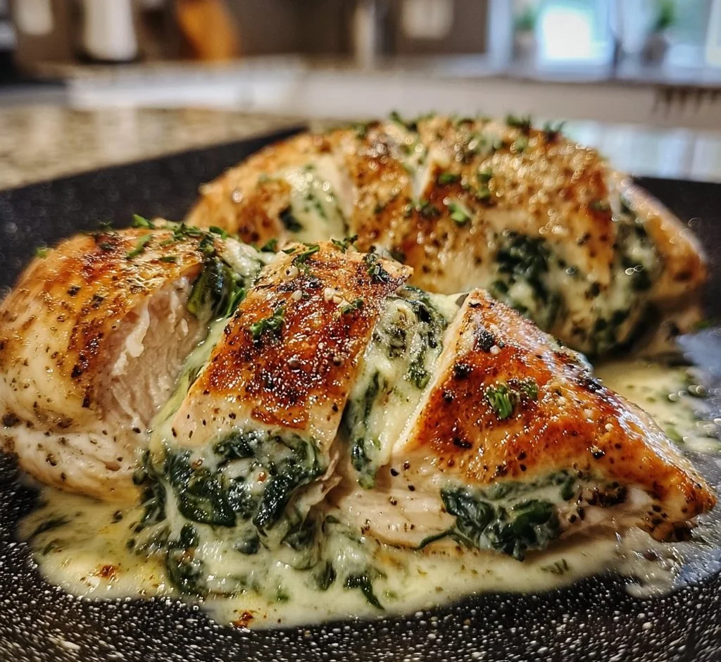 Creamy Spinach Stuffed Chicken Fillets