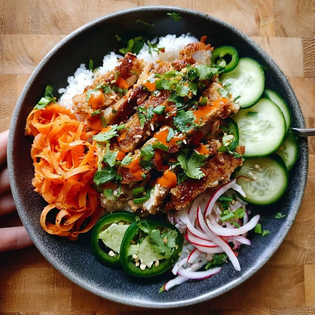 Crispy Chicken Banh Mi Bowls