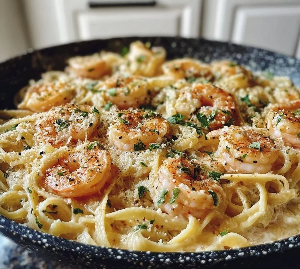 Garlic Parmesan Shrimp Pasta