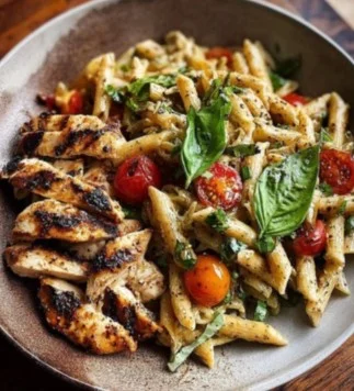 Grilled Chicken Pasta Salad with Balsamic Vinaigrette