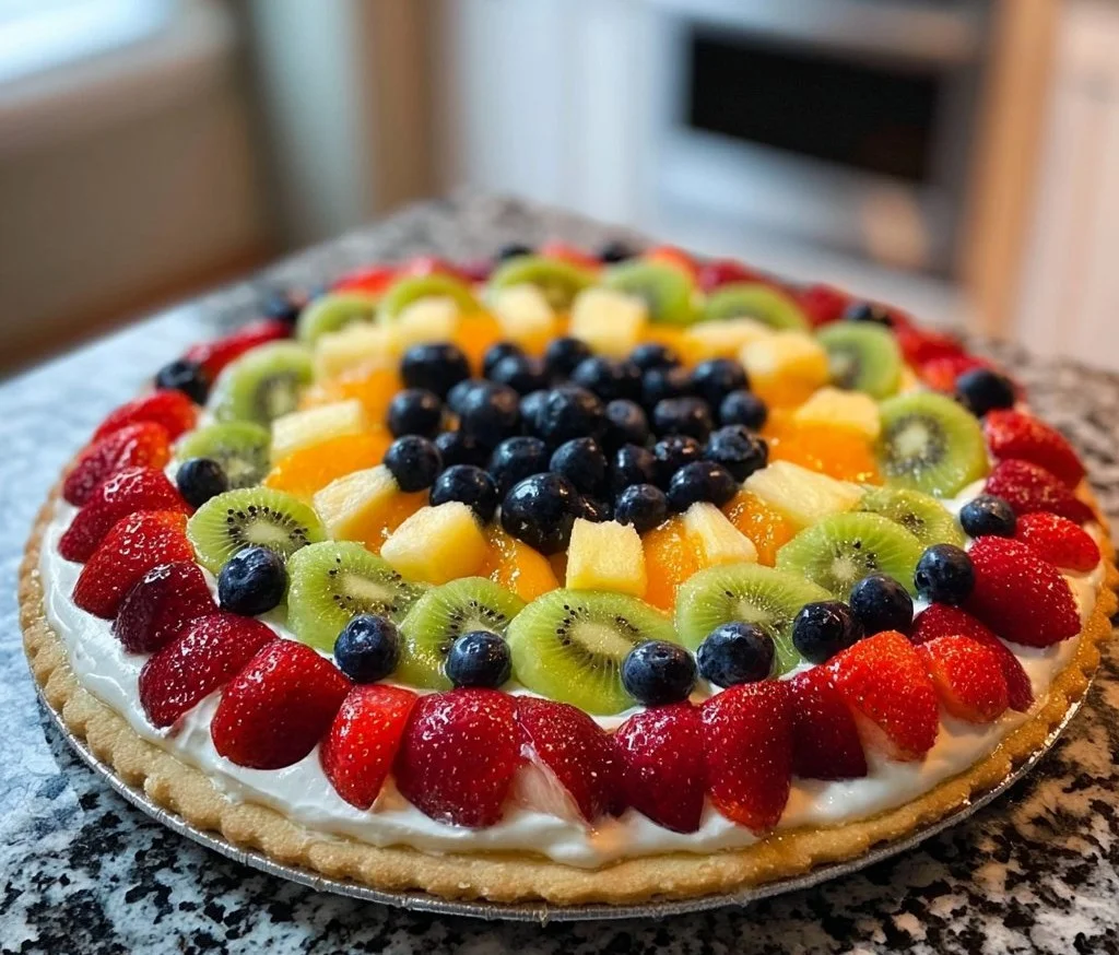 Irresistible Fruit Pizza on Sugar Cookie Crust