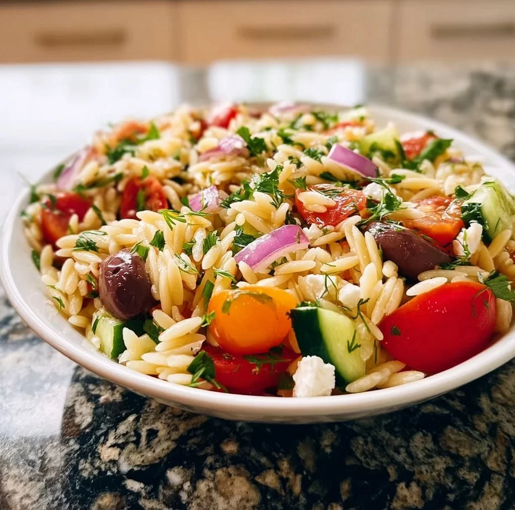 Juicy Mediterranean Orzo Pasta Salad