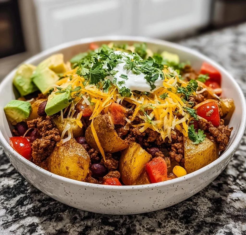 Loaded Potato Taco Bowl