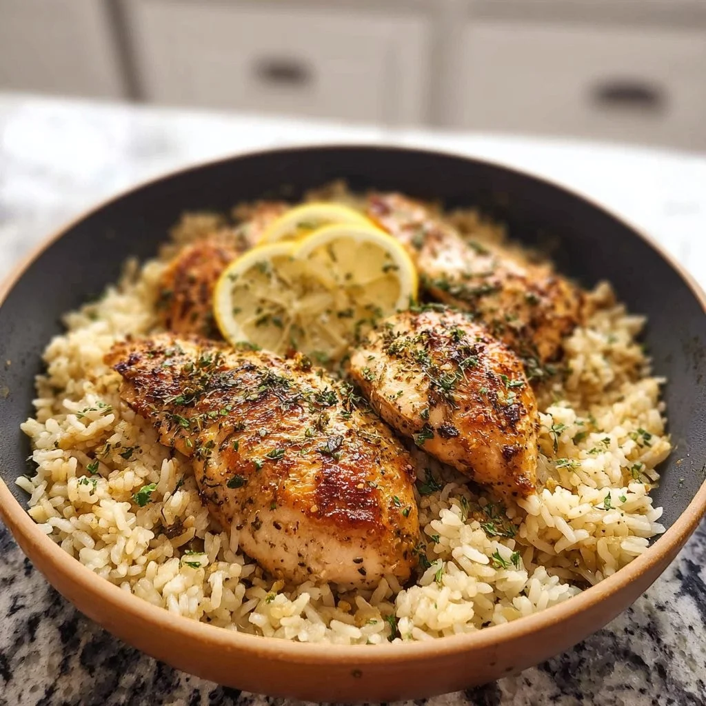 One Pot Lemon Herb Chicken and Rice