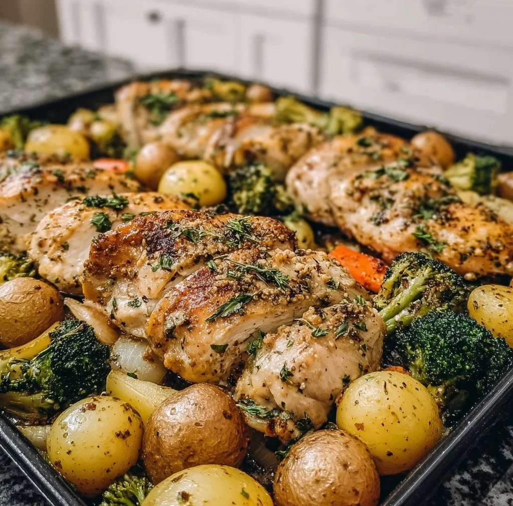 Sheet Pan Garlic Butter Chicken and Veggies