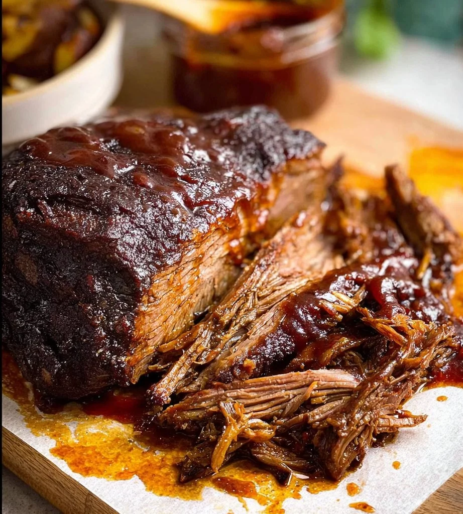 Slow Cooker Beef Brisket with BBQ Sauce
