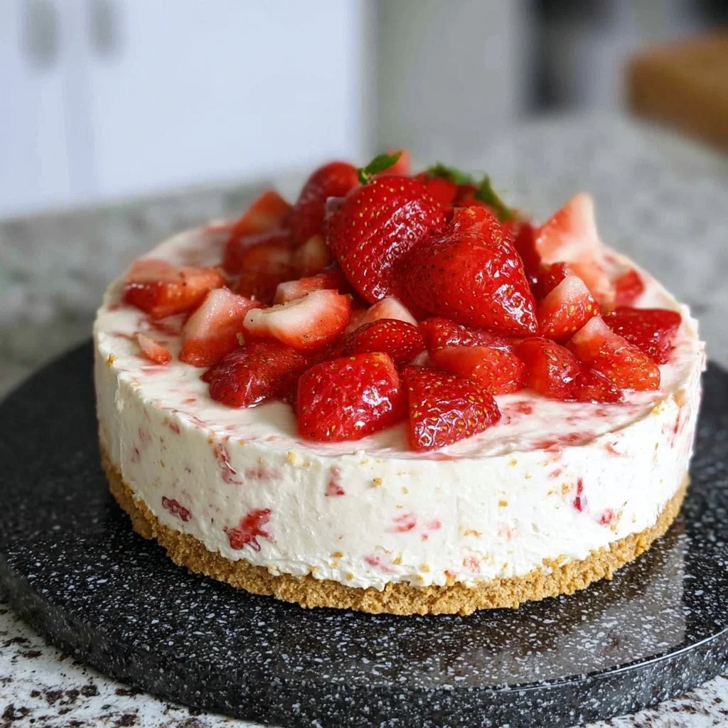 Strawberry Cheesecake Easy No Bake Recipe
